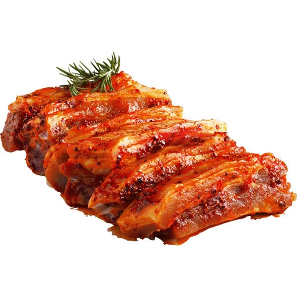 Hjemmelavet bbq marineret spareribs Pr. kg.